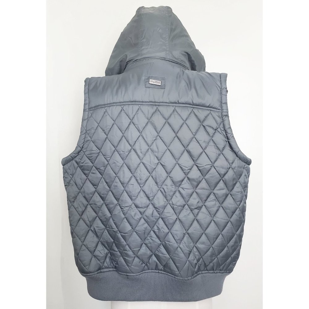 LRG Clothing Men's Grey Puffer Vest with Detachable Hood M - Picture 2 of 12